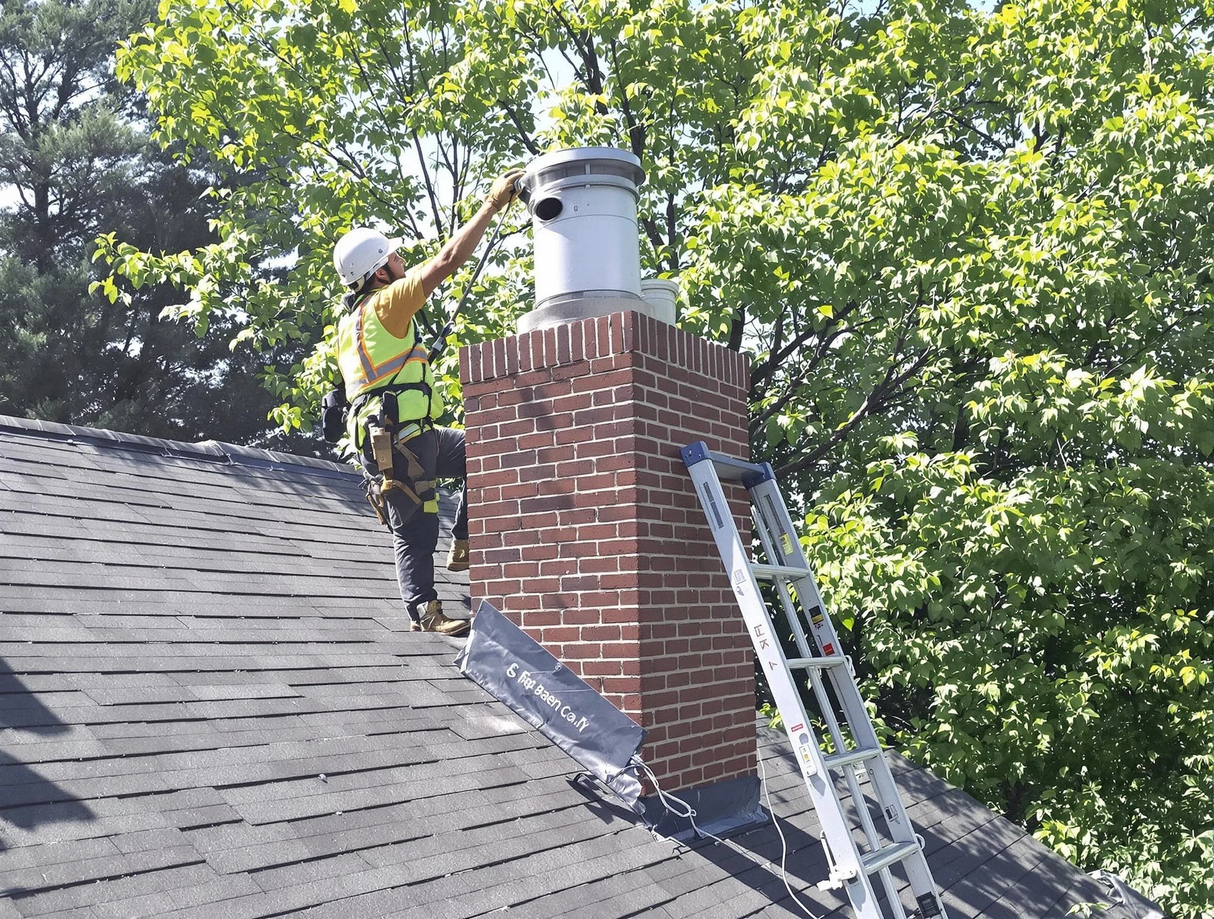 Chimney liner inspection by Noble Chimney Sweep in Noble, OK