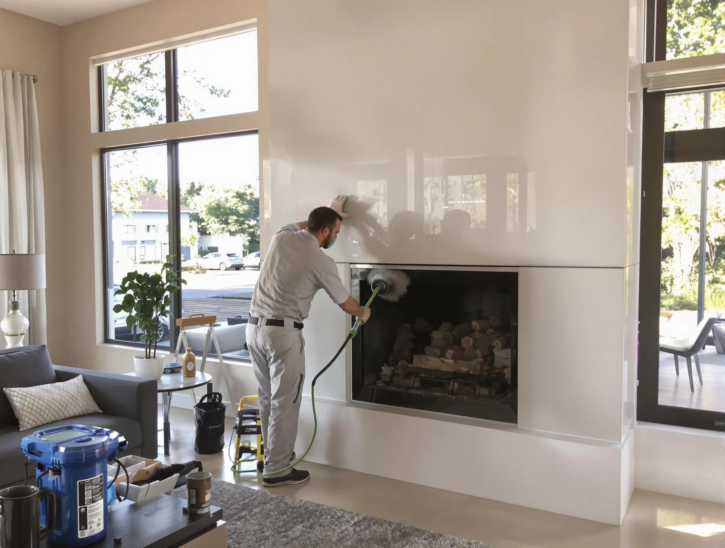 Noble Chimney Sweep performing thorough soot removal in Noble, OK