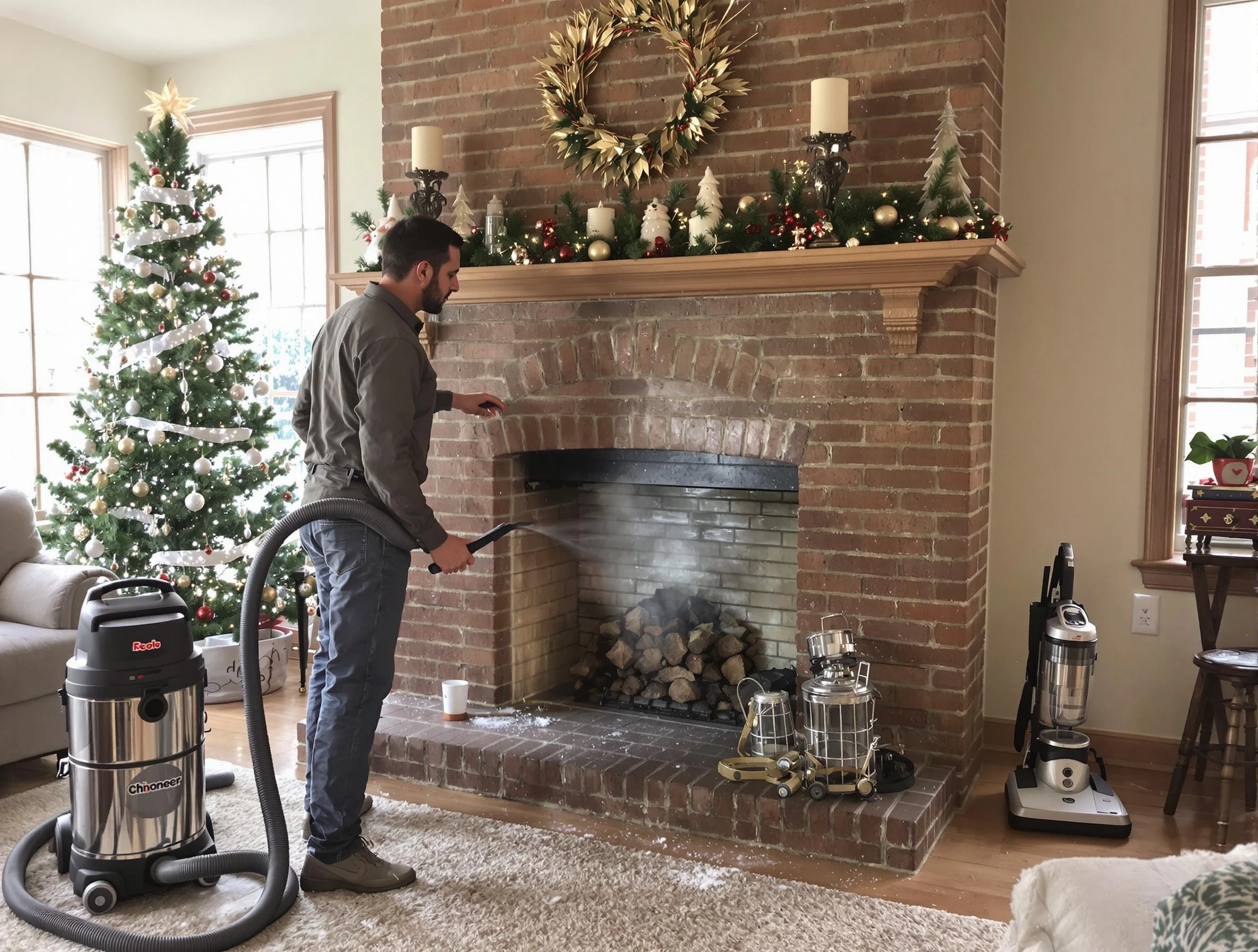 Fireplace Cleaning in Noble