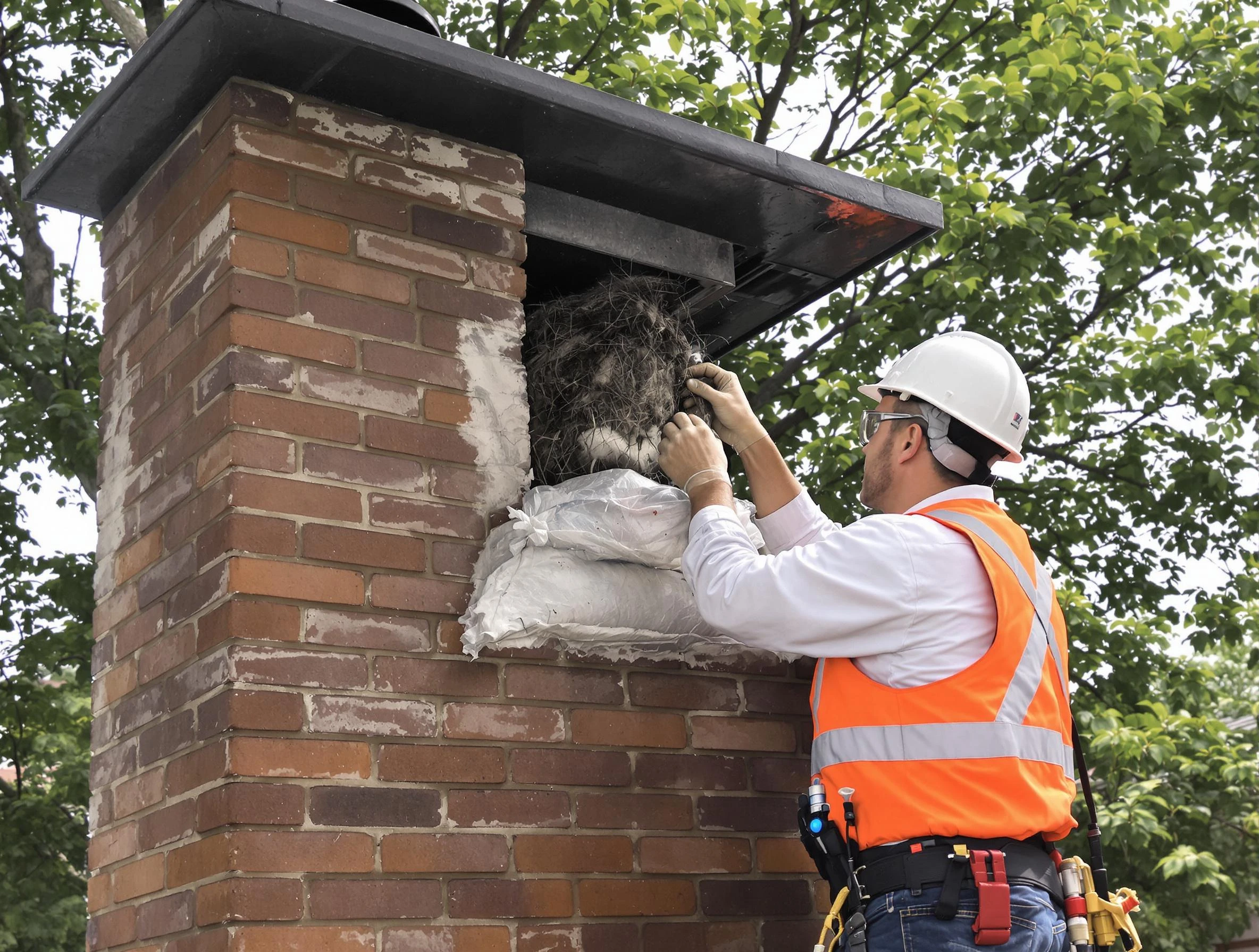 Humane removal of debris and animals by Noble Chimney Sweep in Noble, OK