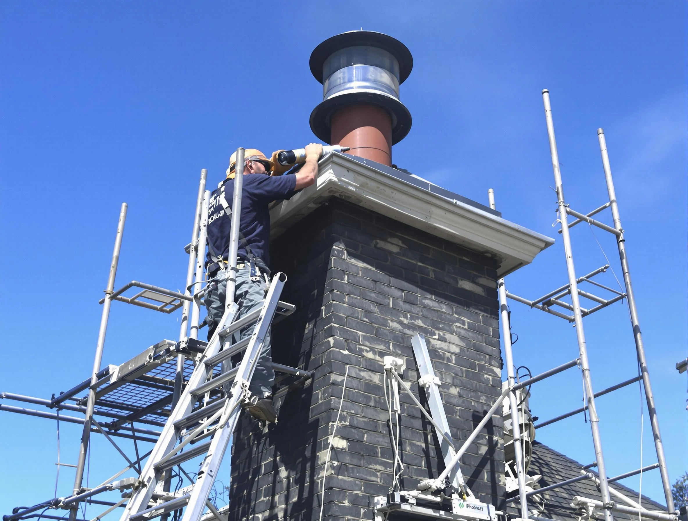 Sturdy chimney crown finished by Noble Chimney Sweep in Noble, OK